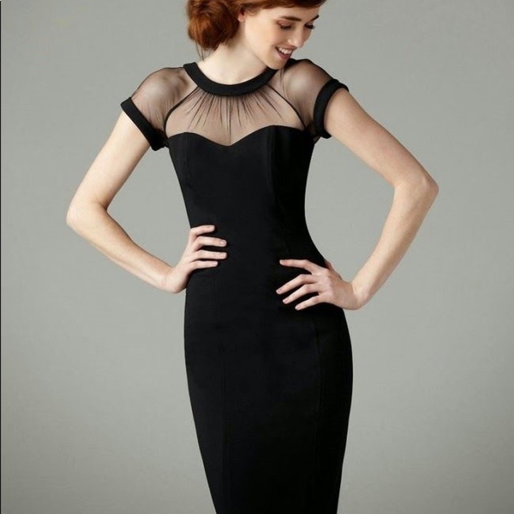 Nordstrom Maggy London Crepe Yoke Cocktail Dress